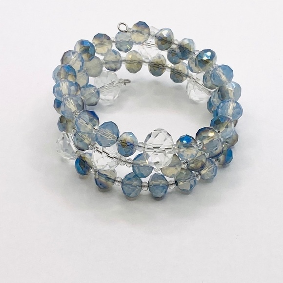 Bracelet Crystal Beads Wrap Memory Wire Artisan - Picture 5 of 8